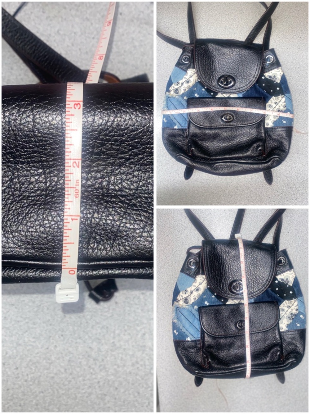 Coach Canyon Denim Patchwork Backpack EUC - Picture 15 of 15
